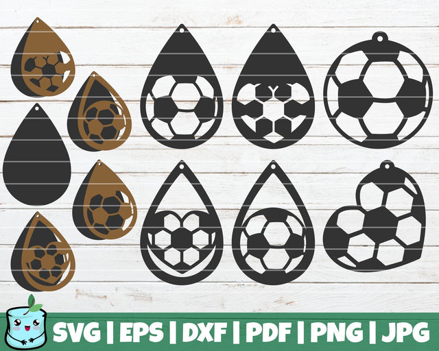 Soccer Earrings SVG MintyMarshmallows 