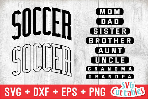 Soccer Family svg - Soccer Mom svg - eps - dxf - png - Soccer Cut File - Silhouette - Cricut - Digital Download SVG Svg Cuttables 