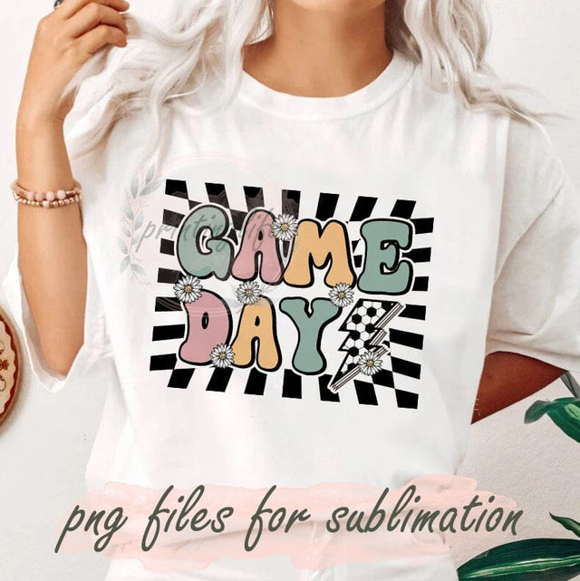 Soccer Game Day Png, Vibes Retro Soccer Mom Png, Sports Mama Png, Soccer Ball Png, Game Day Png, Lightning Bolt Sport File For Shirt Sublimation PrintingLife 