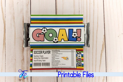 Soccer Goal Candy Bar Wrapper 3D Paper Family Creations 