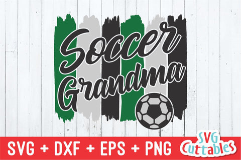 Soccer Grandma svg - Soccer Cut File - svg - eps - dxf - png - Brush Strokes - Silhouette - Cricut - Digital Download SVG Svg Cuttables 