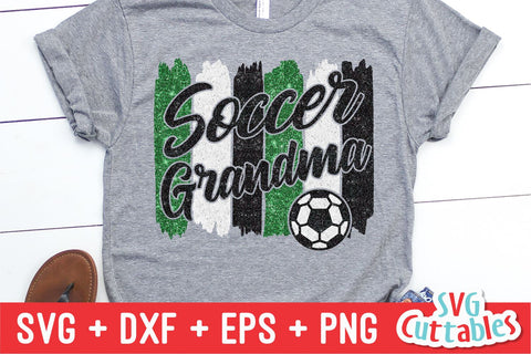 Soccer Grandma svg - Soccer Cut File - svg - eps - dxf - png - Brush Strokes - Silhouette - Cricut - Digital Download SVG Svg Cuttables 