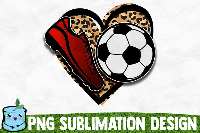 Soccer Heart Sublimation Design Sublimation MintyMarshmallows 