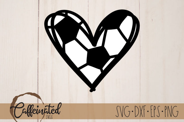 Soccer Heart SVG SVG Caffeinated SVGs 