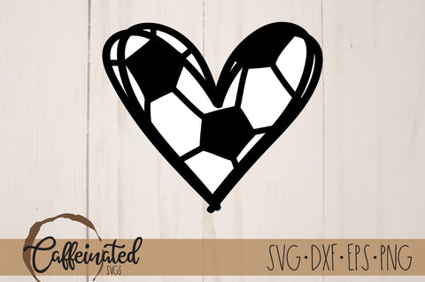 Soccer Heart SVG SVG Caffeinated SVGs 