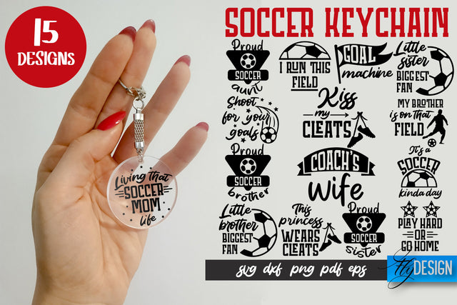 Soccer Keychain SVG | Football SVG | SVG Design SVG Fly Design 