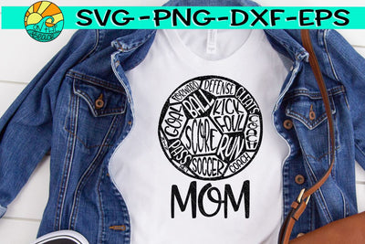 Soccer Mom - Ball - Words - SVG - DXF - EPS - PNG SVG On the Beach Boutique 