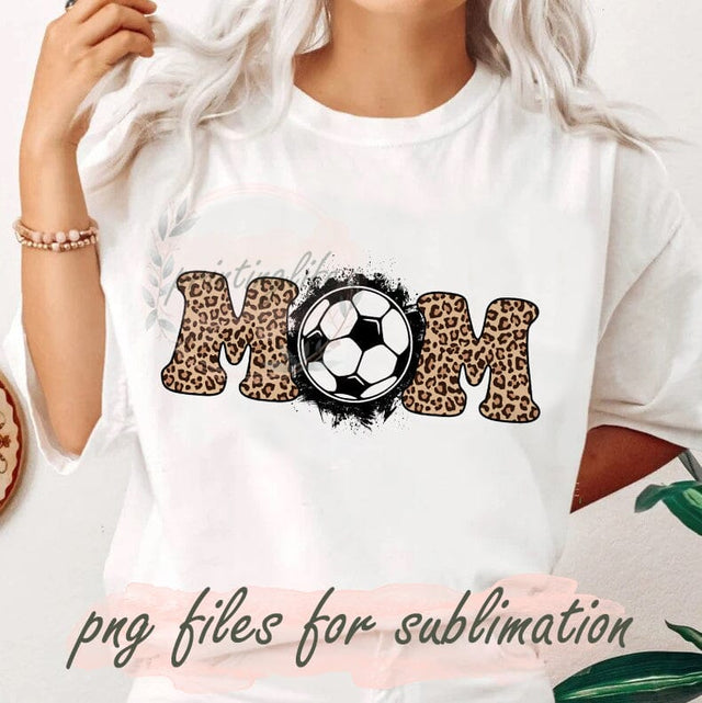 Soccer Mom Png, Sports Mama Png, Leopard Mom Png, Leopard Soccer Mom Png, Western Serape Leopard Soccer Mom Png, File For Shirt Sublimation PrintingLife 