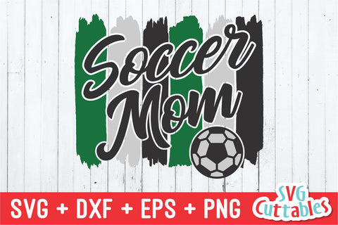 Soccer Mom svg - Soccer Cut File - svg - eps - dxf - png - Brush Strokes - Silhouette - Cricut - Digital Download SVG Svg Cuttables 