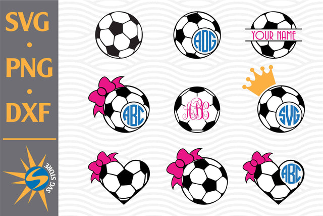 Soccer Monogram SVG, PNG, DXF Digital Files Include SVG SVGStoreShop 