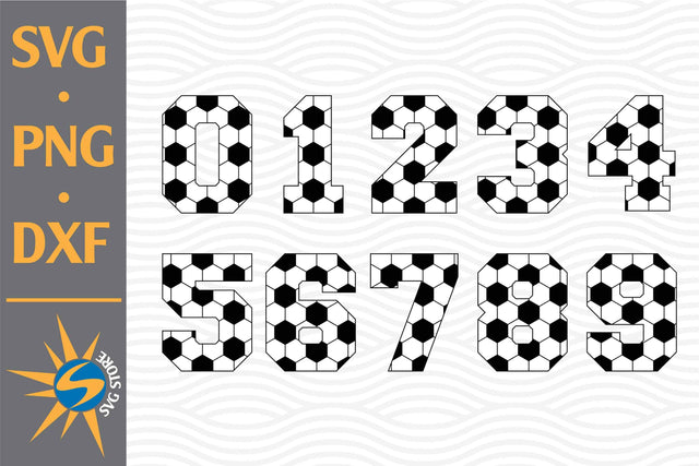 Soccer Numbers SVG, PNG, DXF Digital Files Include SVG SVGStoreShop 