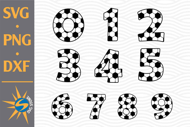 Soccer Numbers SVG, PNG, DXF Digital Files Include SVG SVGStoreShop 
