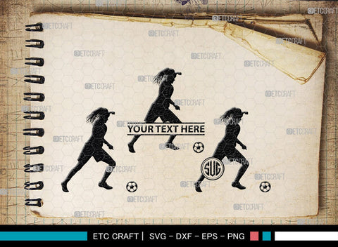 Soccer Player Monogram, Soccer Player Silhouette, Soccer Player SVG, Soccer Svg, SB00130 SVG ETC Craft 