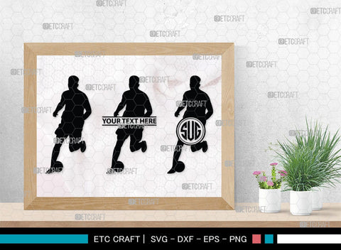 Soccer Player Monogram, Soccer Player Silhouette, Soccer Player SVG, Soccer Svg, SB00130 SVG ETC Craft 