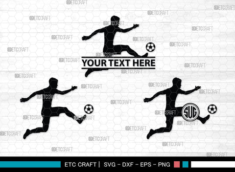Soccer Player Monogram, Soccer Player Silhouette, Soccer Player SVG, Soccer Svg, SB00130 SVG ETC Craft 