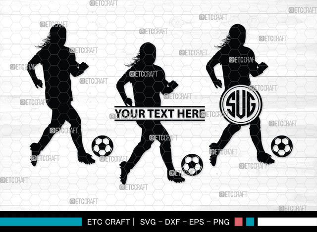 Soccer Player Monogram, Soccer Player Silhouette, Soccer Player SVG, Soccer Svg, SB00130 SVG ETC Craft 