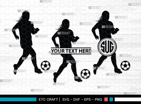 Soccer Player Monogram, Soccer Player Silhouette, Soccer Player SVG, Soccer Svg, SB00130 SVG ETC Craft 