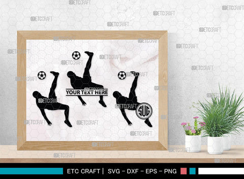 Soccer Player Monogram, Soccer Player Silhouette, Soccer Player SVG, Soccer Svg, SB00130 SVG ETC Craft 