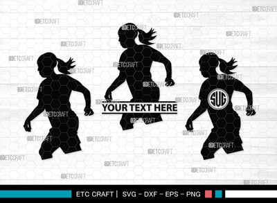 Soccer Player Monogram, Soccer Player Silhouette, Soccer Player SVG, Soccer Svg, SB00130 SVG ETC Craft 