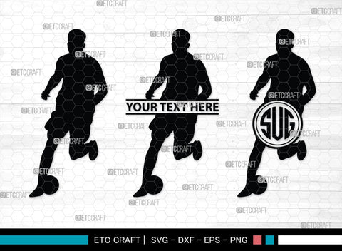 Soccer Player Monogram, Soccer Player Silhouette, Soccer Player SVG, Soccer Svg, SB00130 SVG ETC Craft 