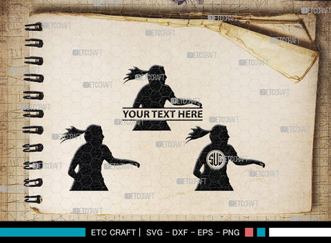 Soccer Player Monogram, Soccer Player Silhouette, Soccer Player SVG, Soccer Svg, SB00130 SVG ETC Craft 