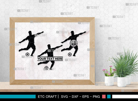 Soccer Player Monogram, Soccer Player Silhouette, Soccer Player SVG, Soccer Svg, SB00130 SVG ETC Craft 
