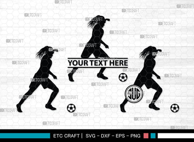 Soccer Player Monogram, Soccer Player Silhouette, Soccer Player SVG, Soccer Svg, SB00130 SVG ETC Craft 