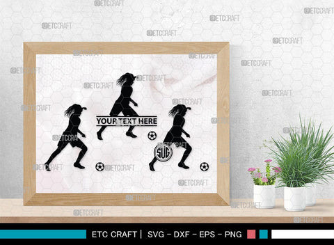 Soccer Player Monogram, Soccer Player Silhouette, Soccer Player SVG, Soccer Svg, SB00130 SVG ETC Craft 