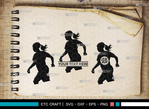 Soccer Player Monogram, Soccer Player Silhouette, Soccer Player SVG, Soccer Svg, SB00130 SVG ETC Craft 