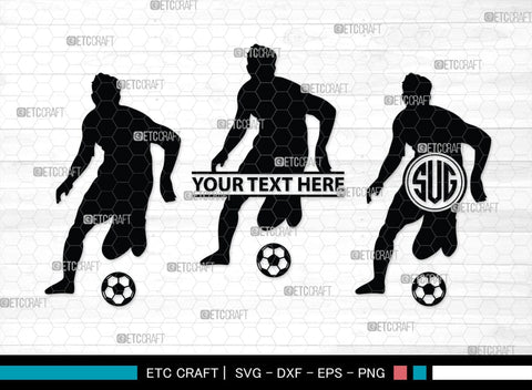 Soccer Player Monogram, Soccer Player Silhouette, Soccer Player SVG, Soccer Svg, SB00130 SVG ETC Craft 