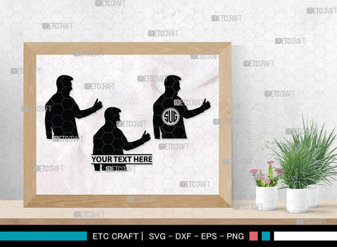 Soccer Player Monogram, Soccer Player Silhouette, Soccer Player SVG, Soccer Svg, SB00130 SVG ETC Craft 