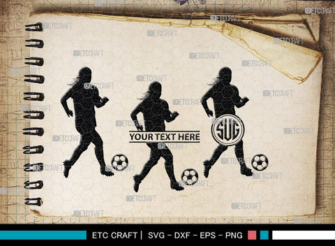 Soccer Player Monogram, Soccer Player Silhouette, Soccer Player SVG, Soccer Svg, SB00130 SVG ETC Craft 