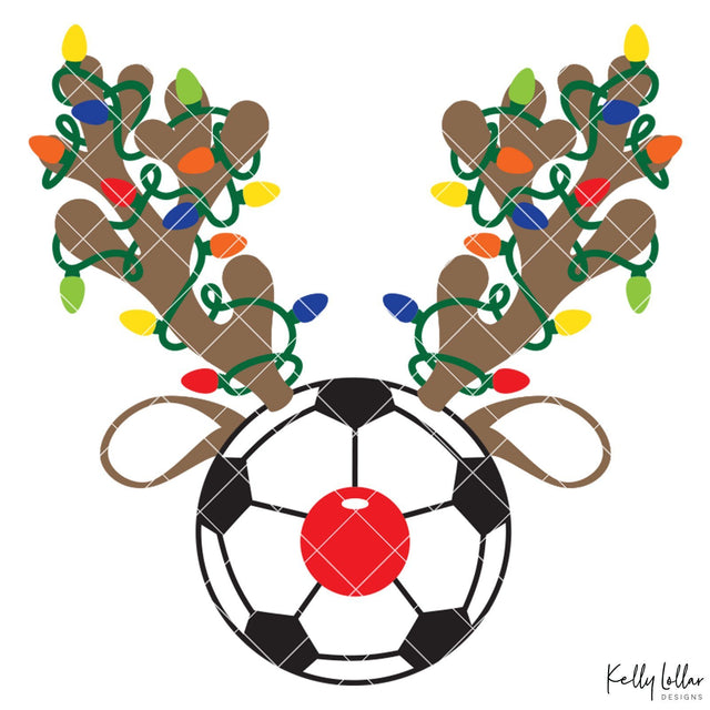 Soccer Reindeer SVG Kelly Lollar Designs 