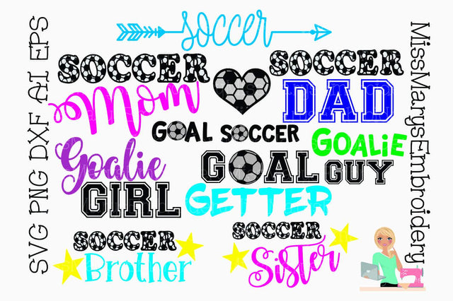 Soccer Saying Bundle SVG MissMarysEmbroidery 