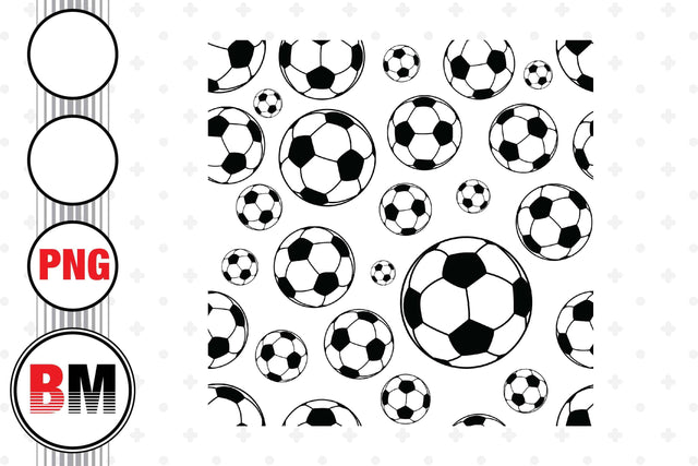 Soccer Seamless Pattern PNG Files Sublimation BMDesign 