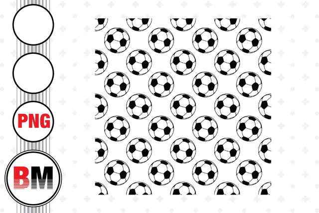 Soccer Seamless Pattern PNG Files Sublimation BMDesign 