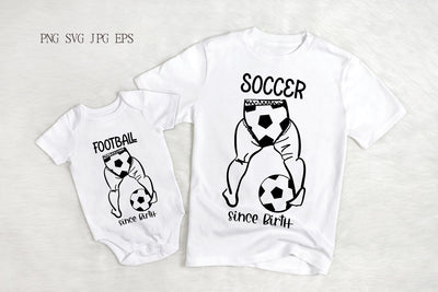 Soccer since birth SVG Quote | Funny Football design SVG Pfiffen's World 