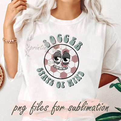 Soccer State Of Mind Png, Retro Smile Soccer Vibes Png, Vintage Groovy Soccer Png, Sport Png, Vintage, Distressed, Digital Download Sublimation PrintingLife 