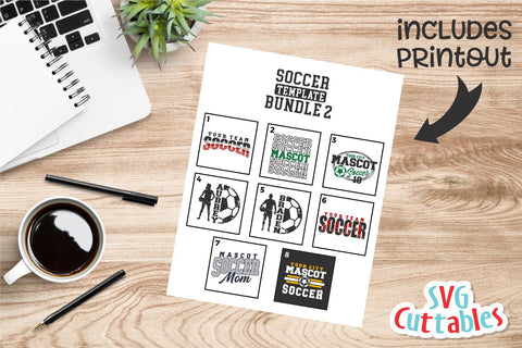 Soccer svg Bundle 2 - Soccer svg - Soccer Team - Soccer Template Bundle - svg - eps - dxf - png - Silhouette - Cricut - Digital File SVG Svg Cuttables 