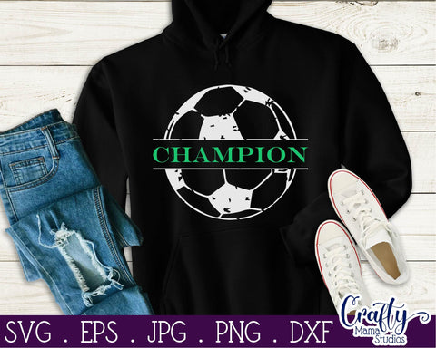 Soccer Svg - Champion Cut File SVG Crafty Mama Studios 