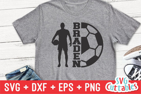 Soccer svg Cut File - Soccer Template - Boys Soccer - Soccer Template 0023 - svg - eps - dxf - png - Silhouette - Cricut - Digital File SVG Svg Cuttables 