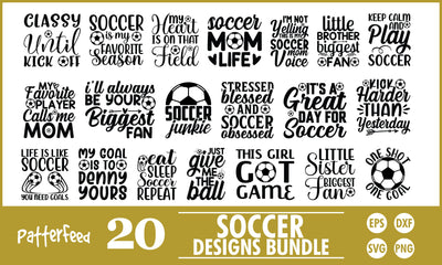 Soccer SVG Designs Bundle SVG PatternFeed8 