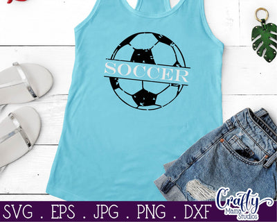 Soccer Svg - Distressed Soccer Ball Svg SVG Crafty Mama Studios 