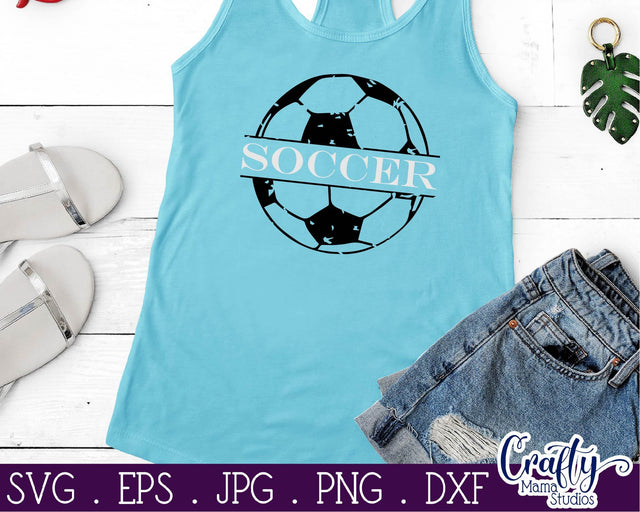 Soccer Svg - Distressed Soccer Ball Svg SVG Crafty Mama Studios 