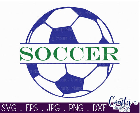 Soccer Svg - Split Soccer Ball Svg SVG Crafty Mama Studios 