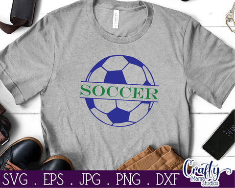 Soccer Svg - Split Soccer Ball Svg SVG Crafty Mama Studios 