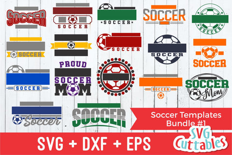 Soccer Template Bundle #1 SVG Svg Cuttables 