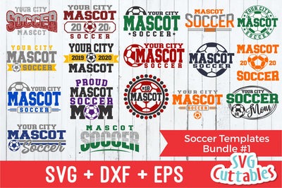 Soccer Template Bundle #1 SVG Svg Cuttables