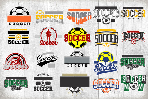 Soccer Template svg Bundle Cut File - Soccer svg - Soccer Bundle 3 - svg - eps - dxf - png - Silhouette - Cricut - Digital File SVG Svg Cuttables 