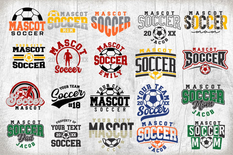 Soccer Template svg Bundle Cut File - Soccer svg - Soccer Bundle 3 - svg - eps - dxf - png - Silhouette - Cricut - Digital File SVG Svg Cuttables 